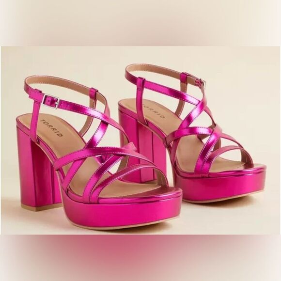 Torrid Strappy Platform Heeled Sandal Size 9.5 WW - Picture 1 of 5